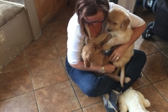 Terri with Harley and River on day 1
