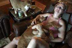 River, Terri and Douge the cat