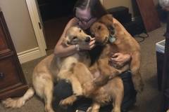 Terri, Harley and River at about a year old